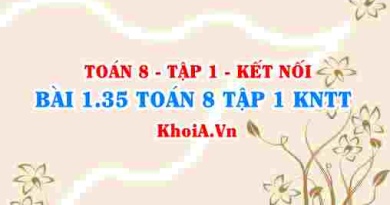 Bài 1.35 SGK Toán 8 tập 1 Kết nối tri thức